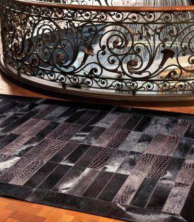 Alfombra patchwork de piel Luxer