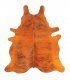 Alfombra de piel moderna naranja Caribe