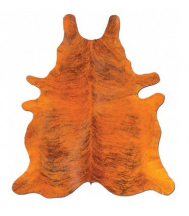 Alfombra de piel moderna naranja Caribe