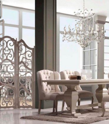 Biombo Clásico Blanco Nabil, salón