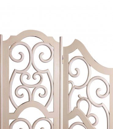 Biombo Clásico Blanco Nabil, detalle
