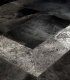 Alfombra de piel negra Lux