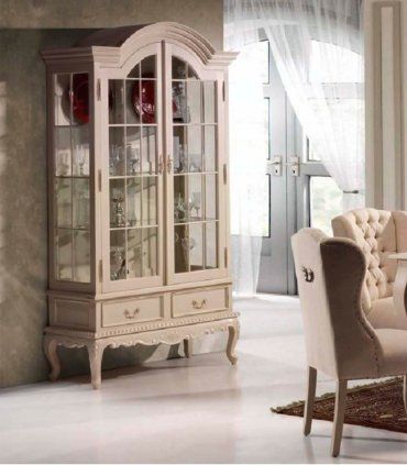 Vitrina Vintage Blanca Charis, comedor