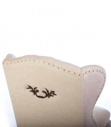 Silla Vintage Blanca Charis, detalle
