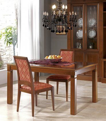Mesa comedor rectangular clásica Electra