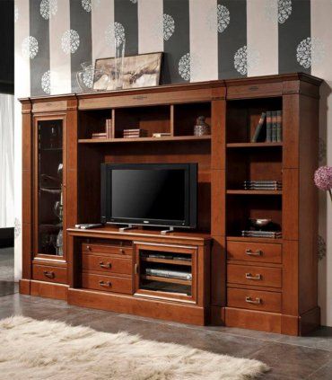 Mueble librería y Tv clásico Electra