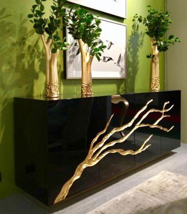 Aparador moderno Forest, negro