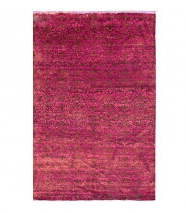 Alfombra de seda vintage Damask en Ámbar Muebles
