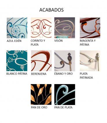 Cabecero de Forja Morena, acabados
