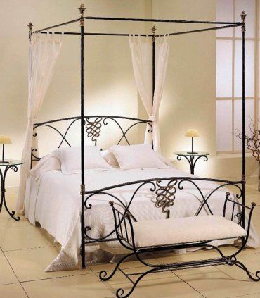 Cama de Forja con Dosel Delicia