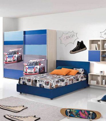 Cama juvenil moderna Marine en Ámbar Muebles