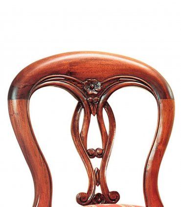 Silla clásica en caoba Violin, detalle