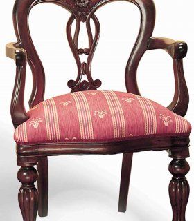 Sillón clásico de caoba Violin, detalle