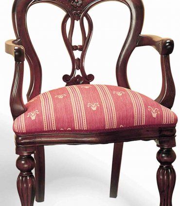 Sillón clásico de caoba Violin, detalle