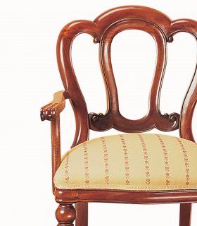 Sillón clásico de caoba Almirante, detalle