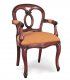 Sillón clásico de caoba Oval