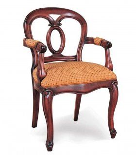 Sillón clásico de caoba Oval