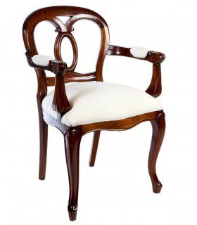 Sillón clásico de caoba Oval