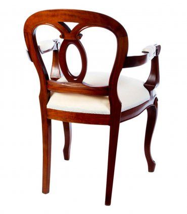Sillón clásico de caoba Oval