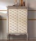 Mueble bar decorado rombos marfil