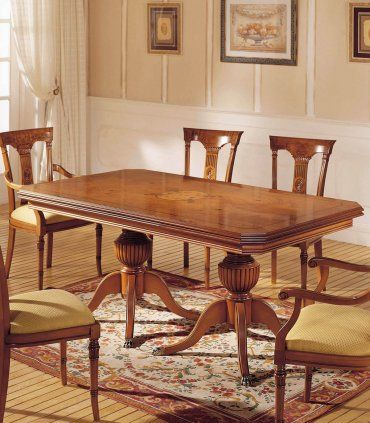 Mesa comedor rectangular clásica olivato Casandra