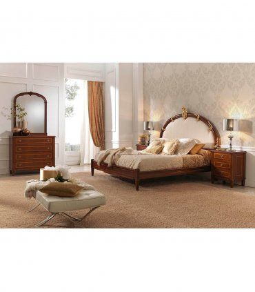 Cama clásica marquetería Adonis