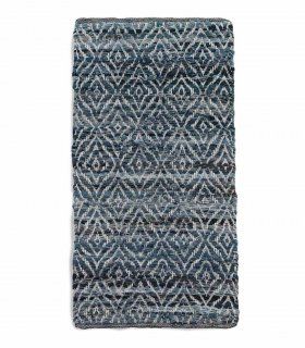 Alfombra de yute azul Nobilis
