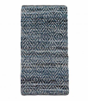Alfombra de yute azul Nobilis