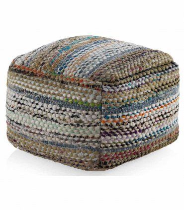 Puff de yute multicolor Calatea