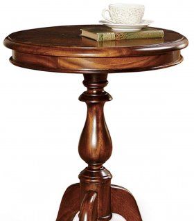 Velador clásico de caoba Farrel, detalle