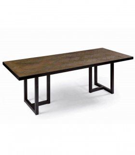 Mesa rectangular de comedor rústica Cedral