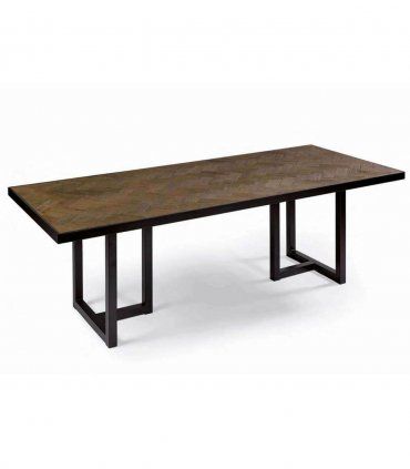 Mesa rectangular de comedor rústica Cedral
