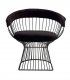 Silla moderna negra Platner
