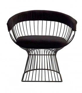 Silla moderna negra Platner