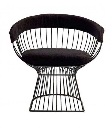 Silla moderna negra Platner