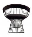 Silla moderna negra Platner