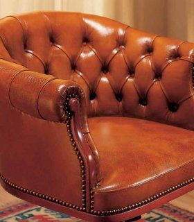 Sillón de piel giratorio Albena, detalle