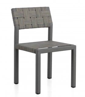 Silla de exterior de aluminio y fibra Paraíso