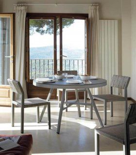 Silla de exterior de aluminio y fibra Paraíso