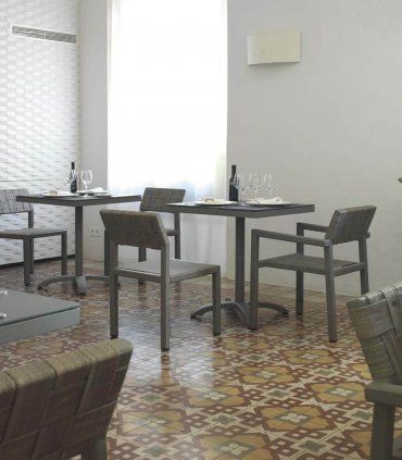 Silla de exterior de aluminio y fibra Paraíso