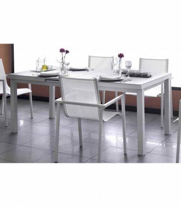 Mesa de aluminio extensible para jardín Latania