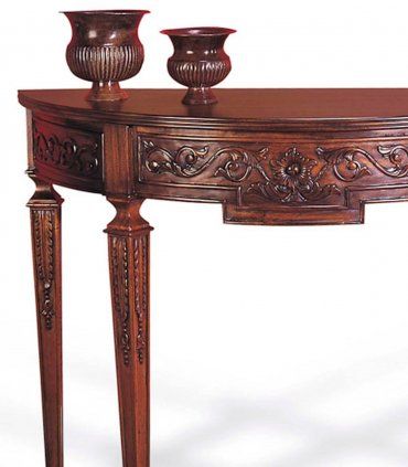 Consola clásica en caoba Francesa, detalle