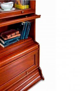 Librero modular de caoba Angen, detalle