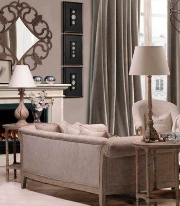 Espejo redondo vintage Louis, salón