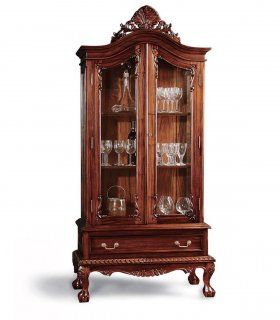 Vitrina clásica en caoba chippendale Eugenia de Ámbar Muebles