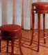 Taburete redondo de piel Latos, detalle
