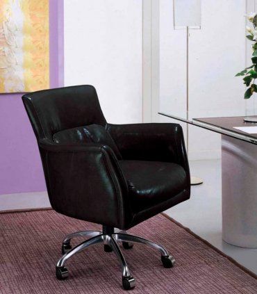 Sillón giratorio de piel Runer