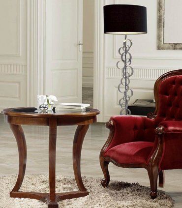 Velador clásico en caoba Acristalado, salón