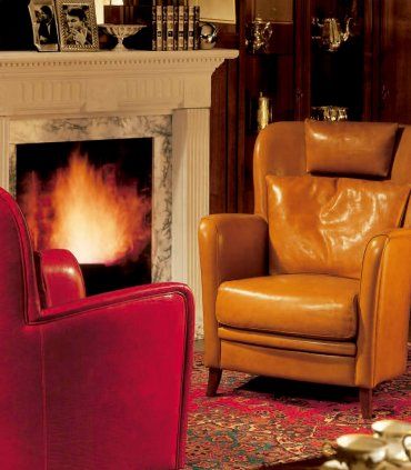 Sillón piel clásico Demirel, detalle