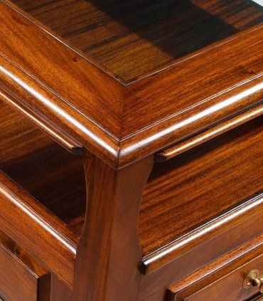 Mesa de centro rectangular clásica Acristalada, detalle